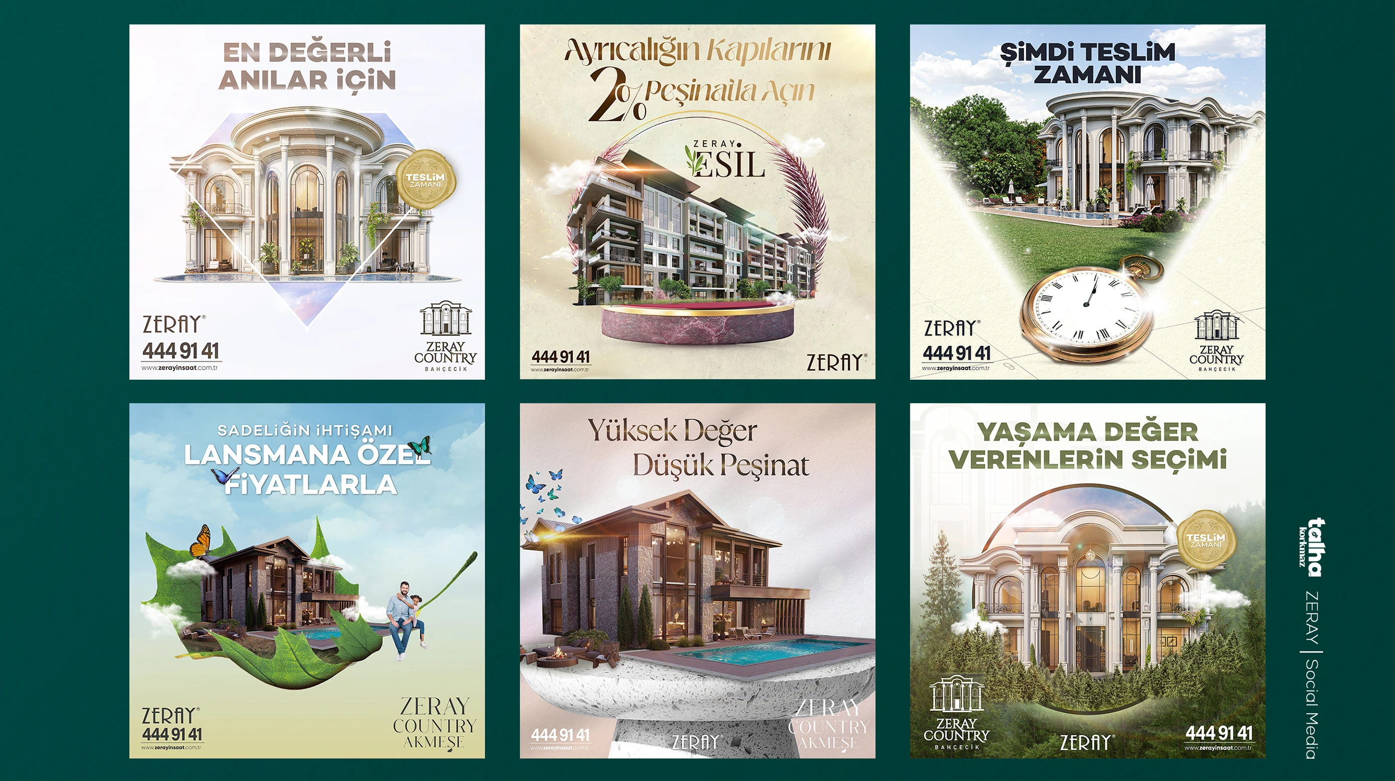 Zeray Country Bahçecik: konut projesi için hazırlanan sosyal medya görseli